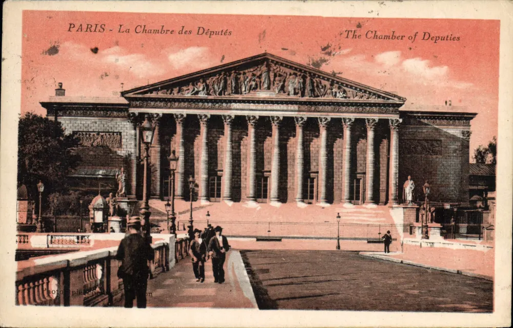 PARIS - La Cámara de los Diputados — La Cámara de los Diputados — Fototipia París - Anverso