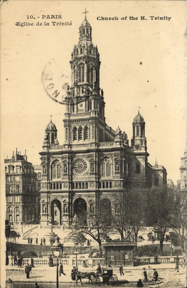 Paris - Igreja da Trindade — Church of the H. Trinity — editor não identificado, n° de série 10 - Frente