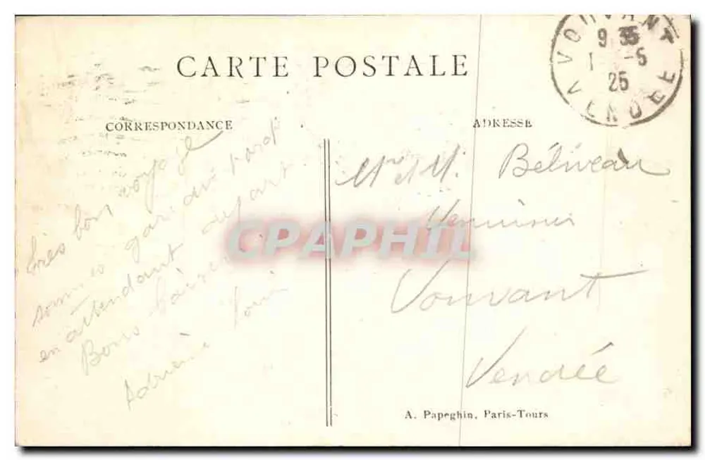 PARIS – Das Rathaus und der Pont d'Arcole — A. Papeghin, Paris-Tours, n°121 - Rückseite
