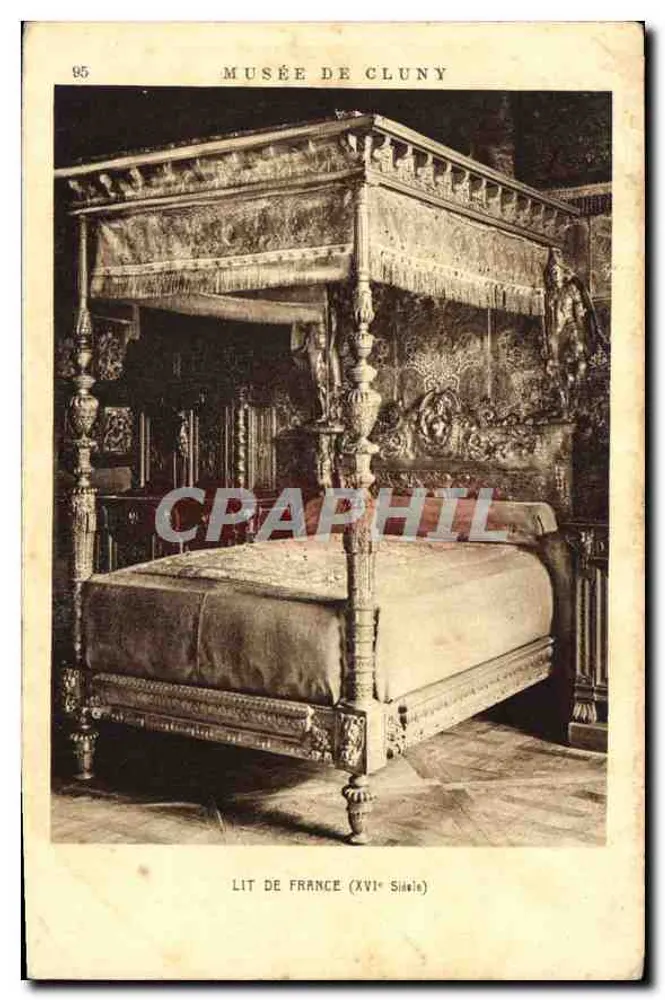 Cama de Francia (siglo XVI) — Museo de Cluny — Braun & Cie, imp. Ball, París - Anverso