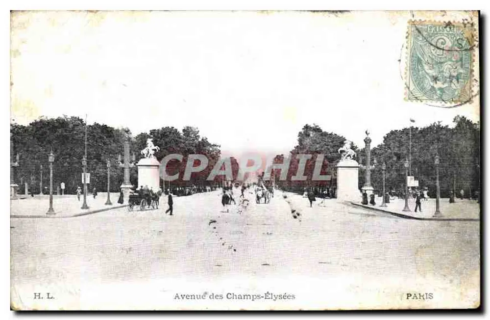 Avenue des Champs-Élysées — Parijs — H.L. uitgever - Voorkant