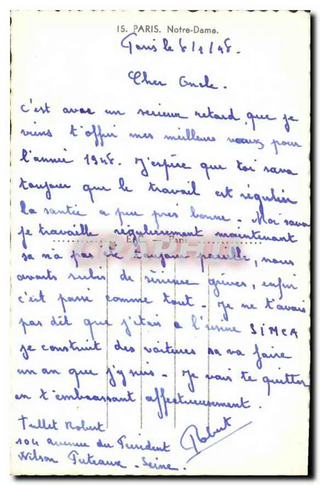 पेरिस के नोट्र-डेम — बाहरी दृश्य — अज्ञात प्रकाशक, श्रृंखला संख्या 15 - पीछे