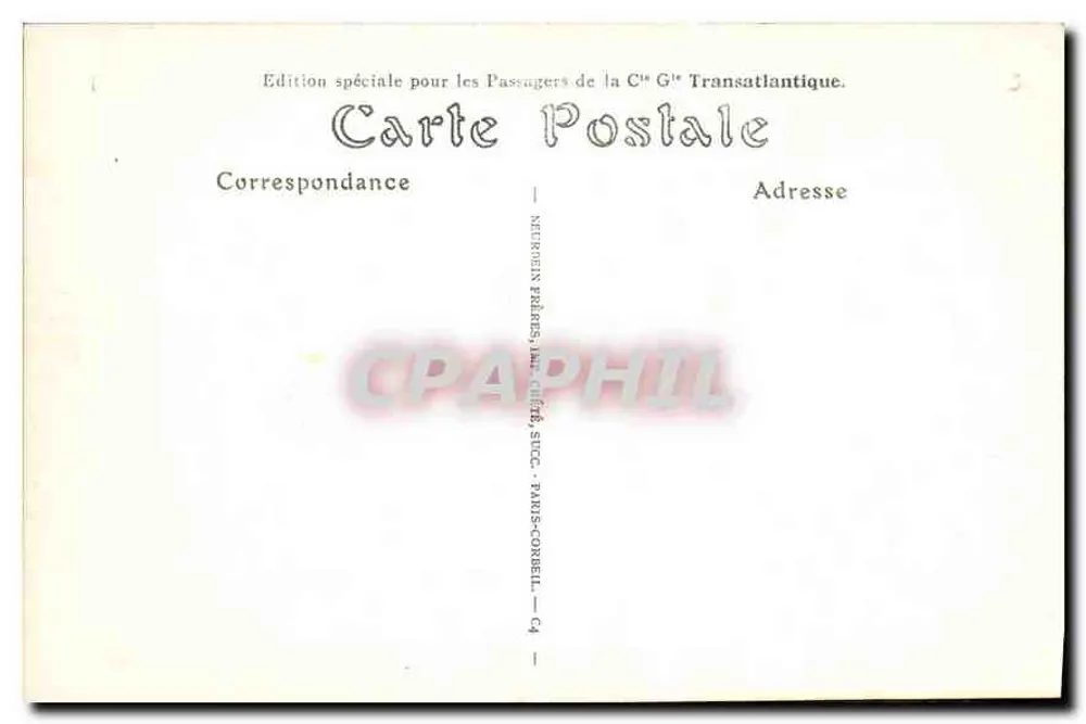 Paris — O Novo Louvre — Editor: C. G. Transatlantique, n°13 - Verso