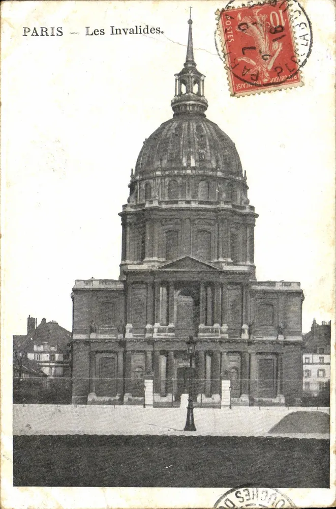 Paris — Os Invalidos — Editor desconhecido, número de série não visível - Frente