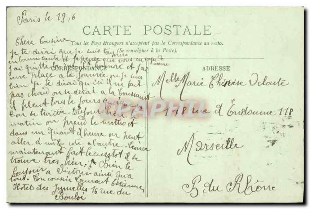 Paris - Ministerium der Finanzen und die Tuilerien - LL. - n°688 - Rückseite
