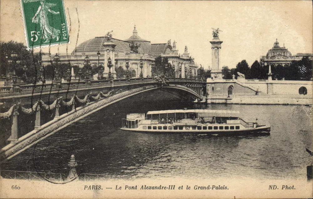 Paris — Die Brücke Alexandre-III und das Grand Palais — ND. Phot. - Vorderseite