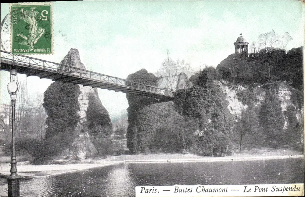 Paris — Buttes Chaumont — Der Hängebrücke — Verlag nicht sichtbar - Vorderseite