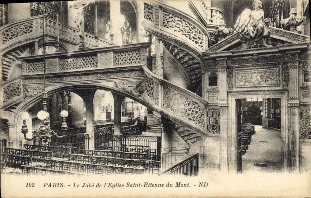Paris - Der Jubé der Kirche Saint-Etienne du Mont - ND - Vorderseite