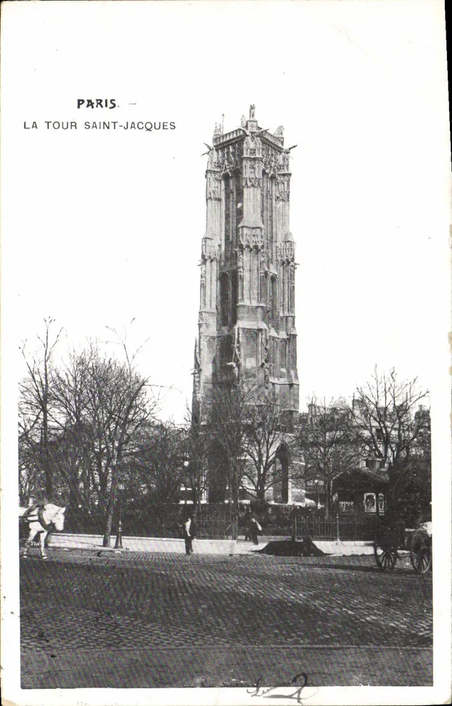 Paris — A Torre Saint-Jacques — Editor desconhecido, n° 2 - Frente