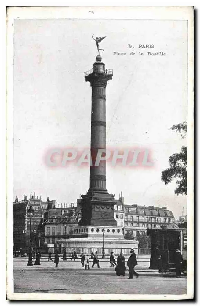 Praça da Bastilha — Coluna da Bastilha — Paris - Frente