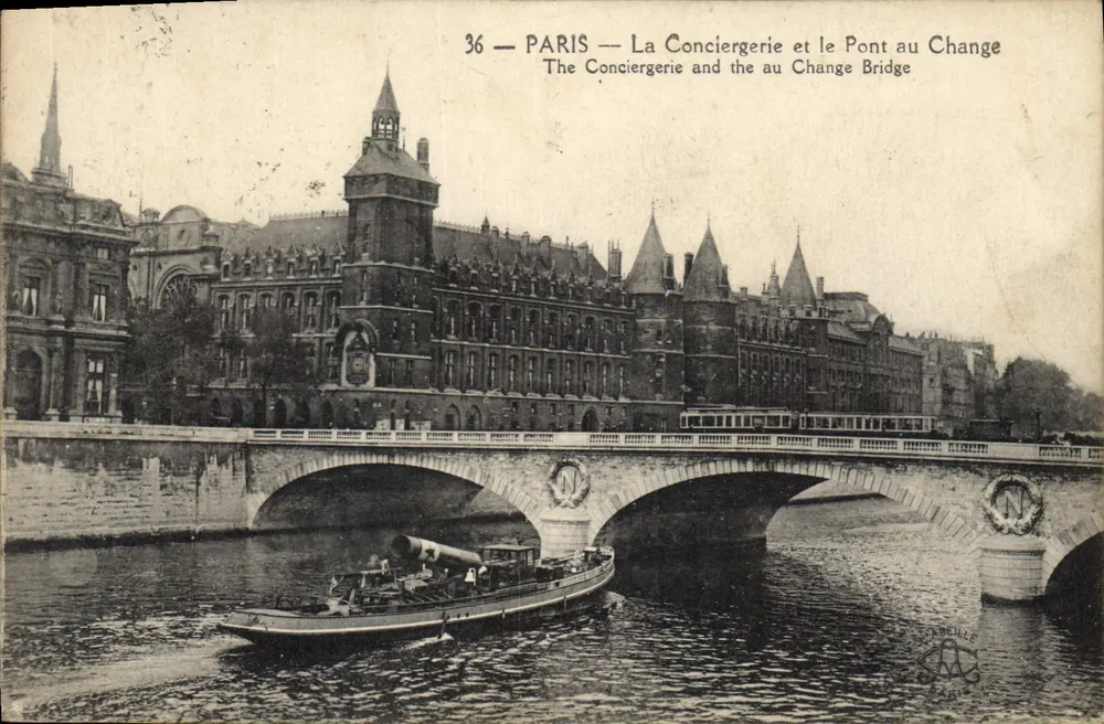 PARIS — Die Conciergerie und der Pont au Change — Imp. phot. A. Beulle, Paris, n°36 - Vorderseite