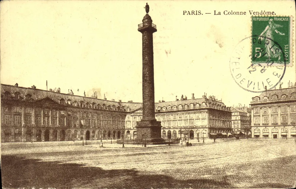 Paris — A Coluna Vendôme — Editor L.D. Paris - Frente