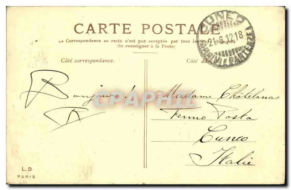 Paris — A Coluna Vendôme — Editor L.D. Paris - Verso