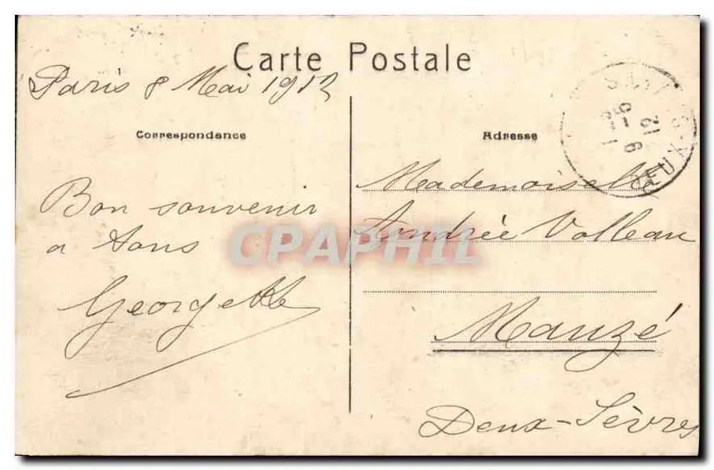 Paris — Der Pont d'Arcole und das Hôtel-de-Ville — Verlag Picon - Rückseite
