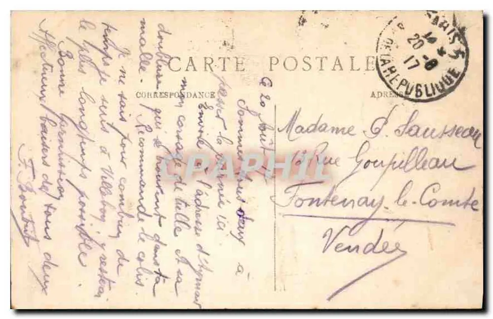 PARIS — Katedra Trójcy Świętej — Wydawca nieznany - Rewers