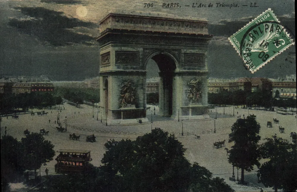 Paris — O Arco do Triunfo — LL, n°704 - Frente