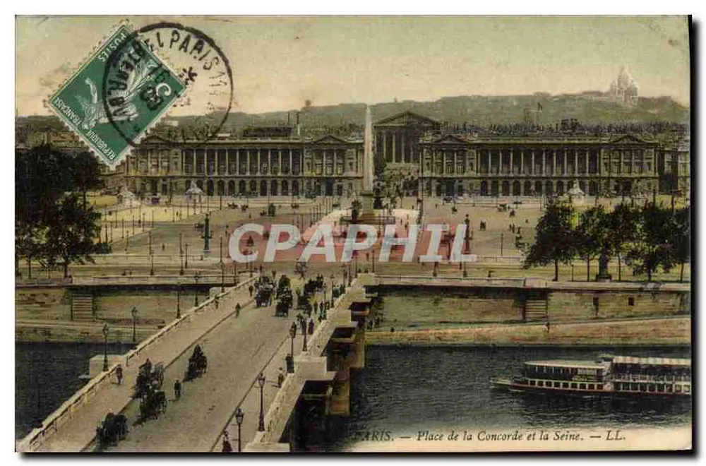 Paris — Praça da Concórdia e a Sena — LL. - Frente