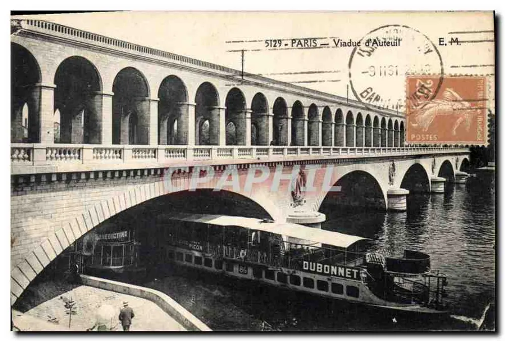 Viadukt von Auteuil — Paris — E. Maucul, n° 5129 - Vorderseite