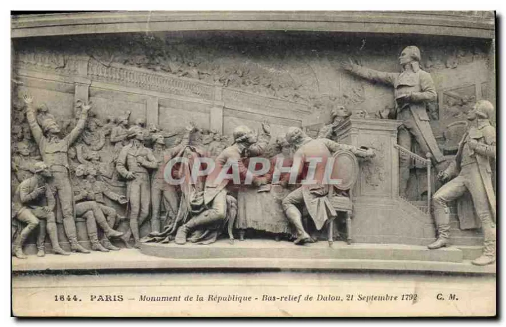 Paris — Monumento da República — Bas-relief de Dalou, 21 de Setembro de 1792 - Frente