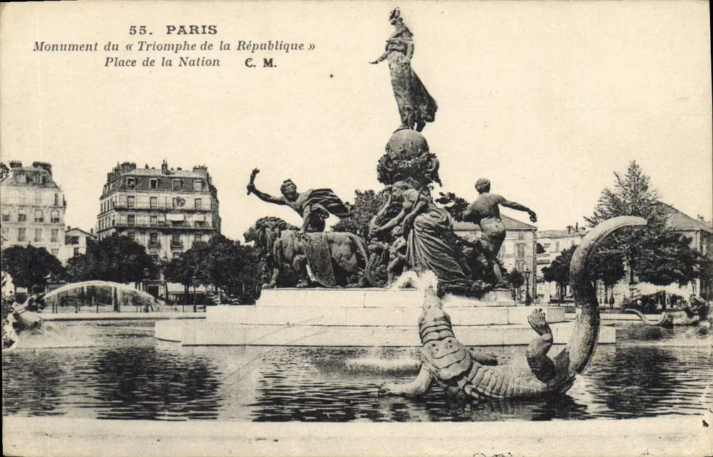 Denkmal des « Triomphe de la République » — Place de la Nation — C.M. Nr. 55 - Vorderseite