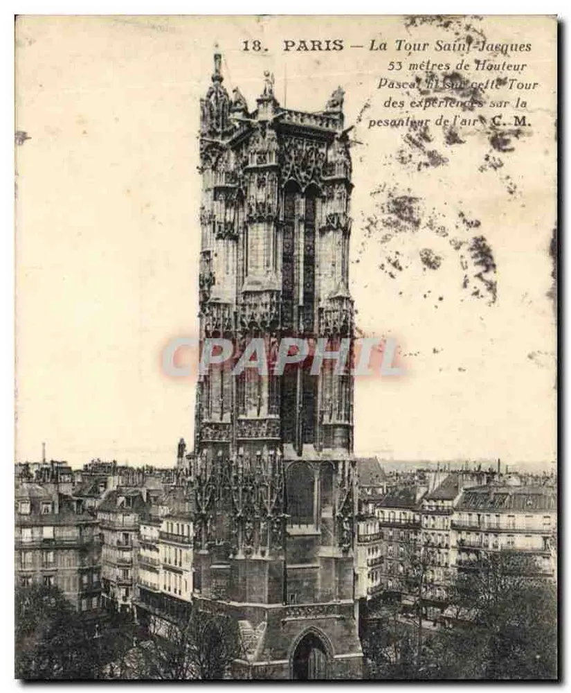 पेरिस — ला टौर सेंट-जैक्स — 53 मीटर की ऊंचाई — C.M. - आगे