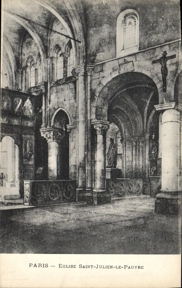 Paris — Kirche Saint-Julien-le-Pauvre — T. Grelot, 1915 - Vorderseite