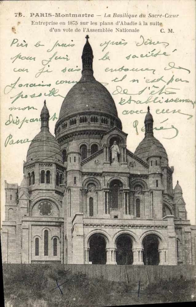 PARIS-Montmartre — Basilika des Heiligen Herzens — C. M. n° 76 - Vorderseite