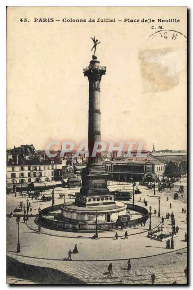 Paris — Säulen der Juli — Place de la Bastille — C. M. — n°45 - Vorderseite