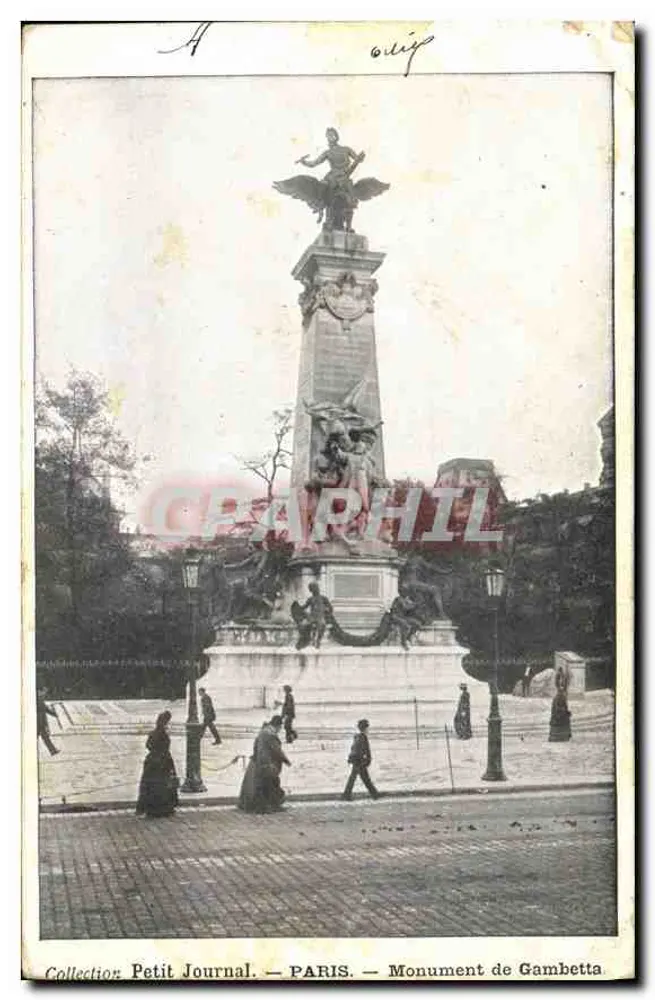 Monumento de Gambetta — Paris — Coleção Petit Journal - Frente