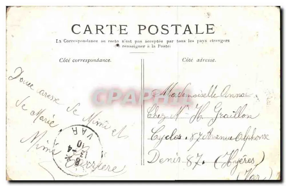 Paris — Le Pont Alexandre III — Éditeur : E. D. P. (n° de série non lisible) - Verso