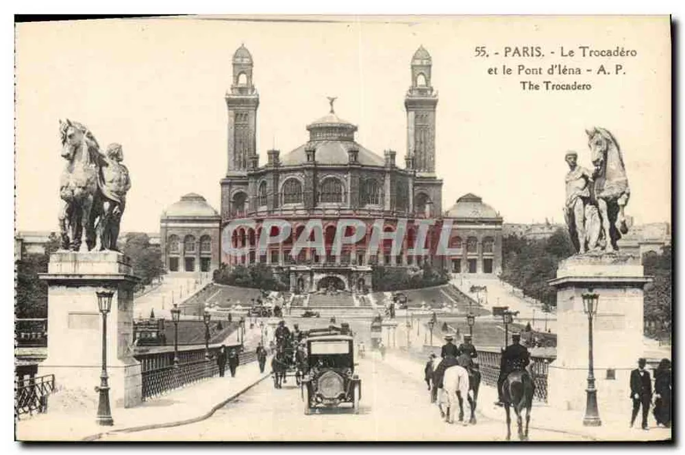 Paris - Das Trocadéro und die Éléna-Brücke - A.P. Das Trocadéro - Vorderseite