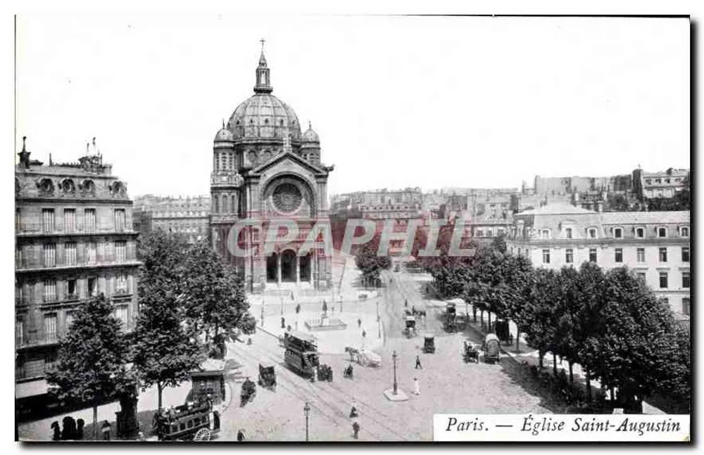 Paris — Igreja de Saint-Augustin — A. B. - Frente