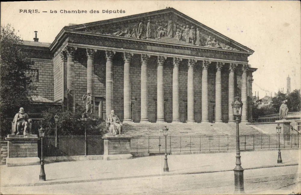 Paris — A Câmara dos Deputados — Editor não identificado, número de série não visível - Frente