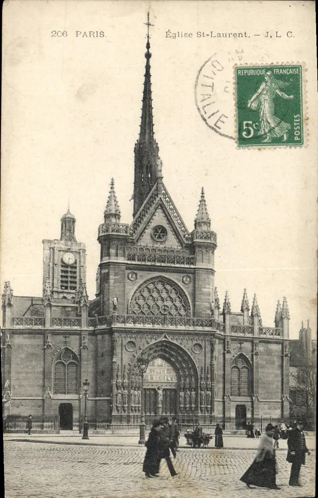 Kościół św. Laurenta — Paryż — J. L. C. - Awers