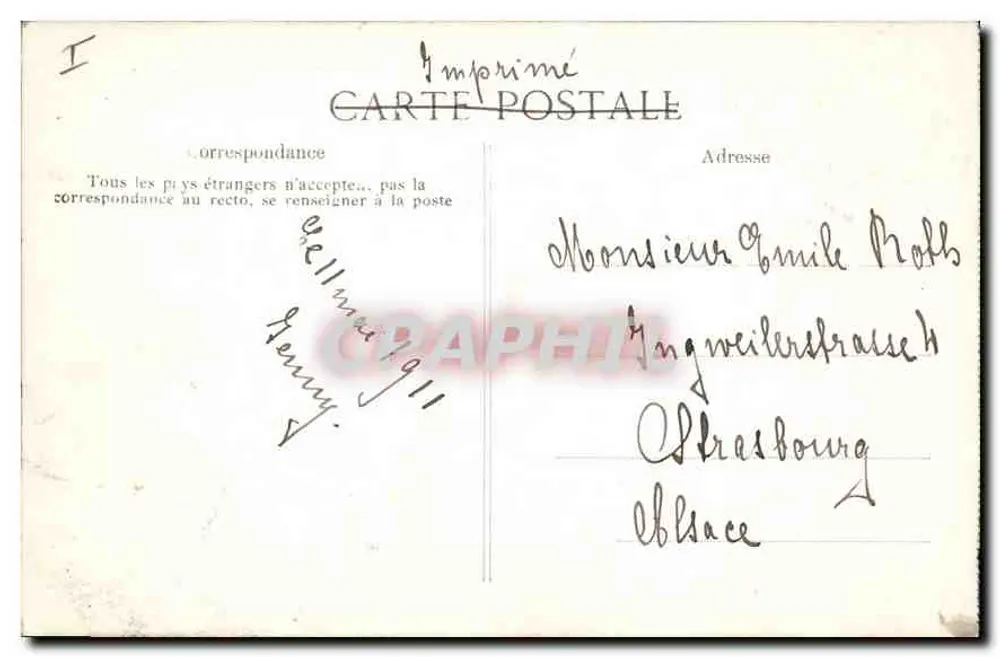 Paris — A Praça da Concórdia — editor R.D. n°4197 - Verso