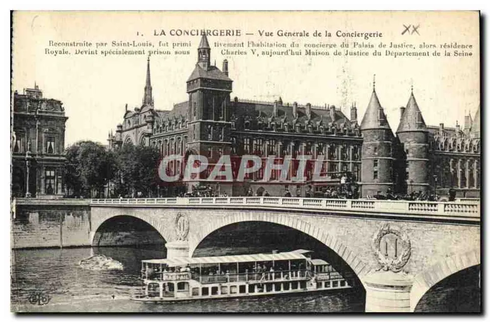 A Conciergerie — Vista Geral da Conciergerie — Editor Carta Postal - Frente