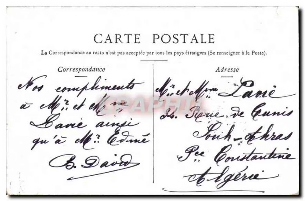 Paris - Le Palais de Justice & la Ste. Chapelle — éditeur non visible, n° de série non lisible - Verso