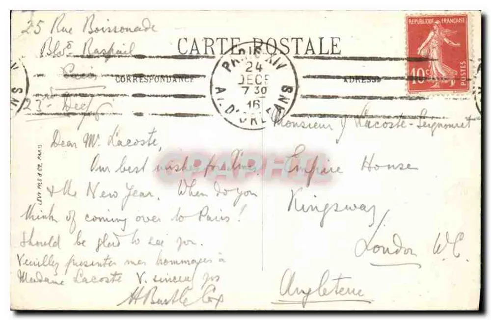 Paris — A Madeleine — LL - Verso