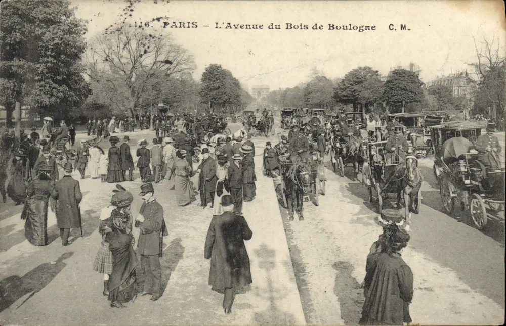 PARIS — Die Avenue du Bois de Boulogne — C.M. — n°116 - Vorderseite