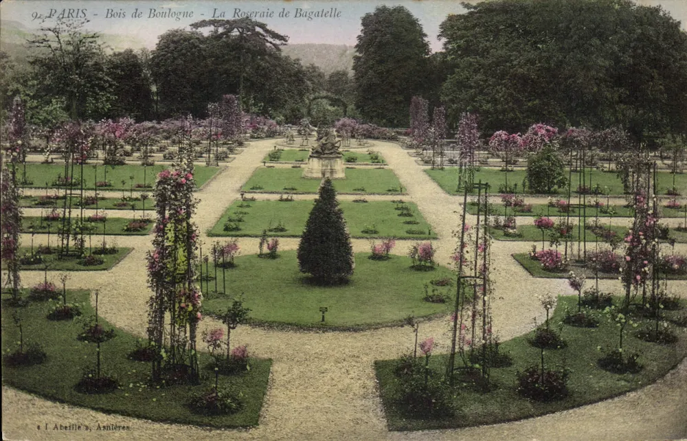 Paris - Bois de Boulogne - Der Rosenpark von Bagatelle — I. Abeille & Anildres, n°92 - Vorderseite