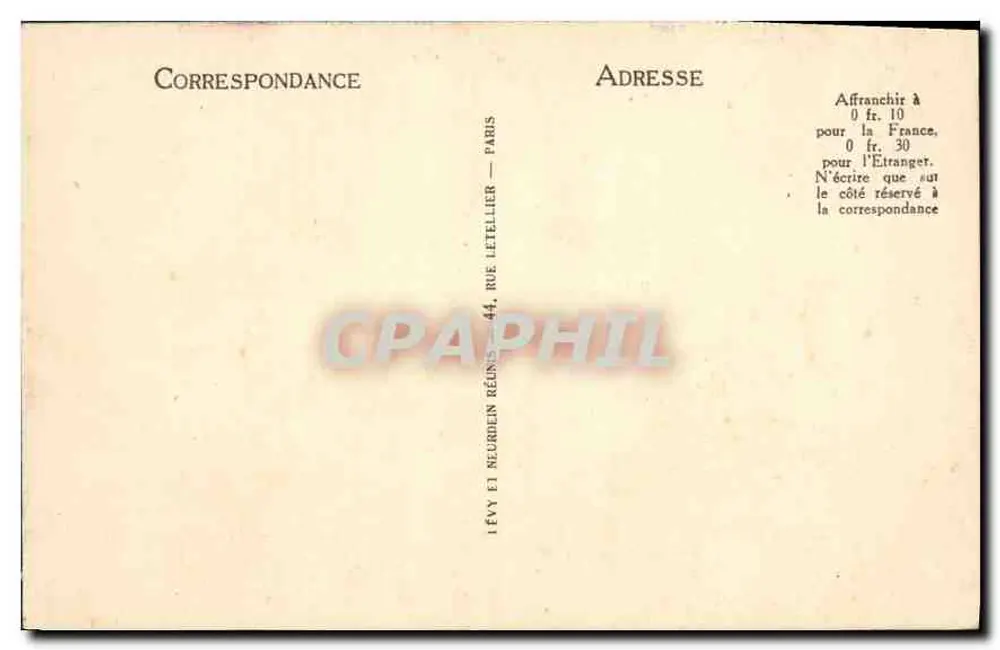 Paris — O Bois de Boulogne — A Cascata — LL — n° 258 - Verso