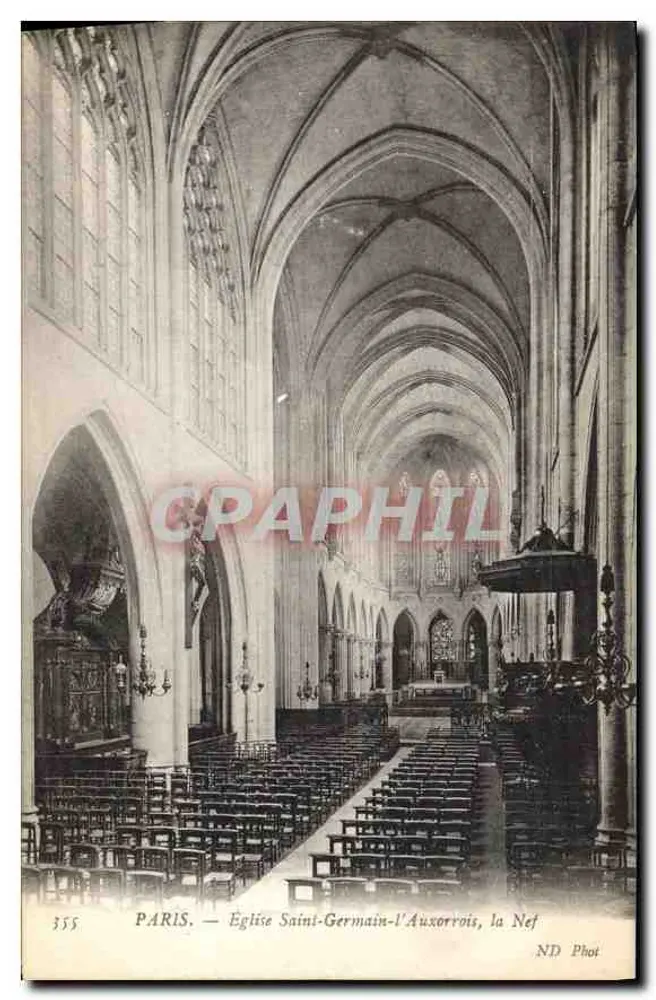 Paris — Kirche Saint-Germain-l'Auxerrois, die Kirchenschiff — ND Phot - Vorderseite