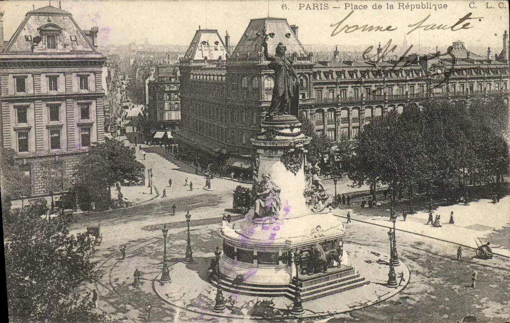 Paris — Praça da República — C. L. C. — n°6 - Frente