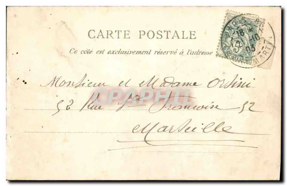 Paris — Praça da República — C. L. C. — n°6 - Verso