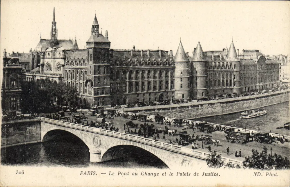 PARIS — Der Pont au Change und das Palais de Justice — ND. Phot. n° 306 - Vorderseite
