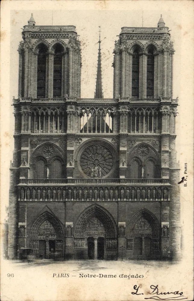 PARIS – Notre-Dame (fachada) — B.F. Paris, n° 96 - Frente