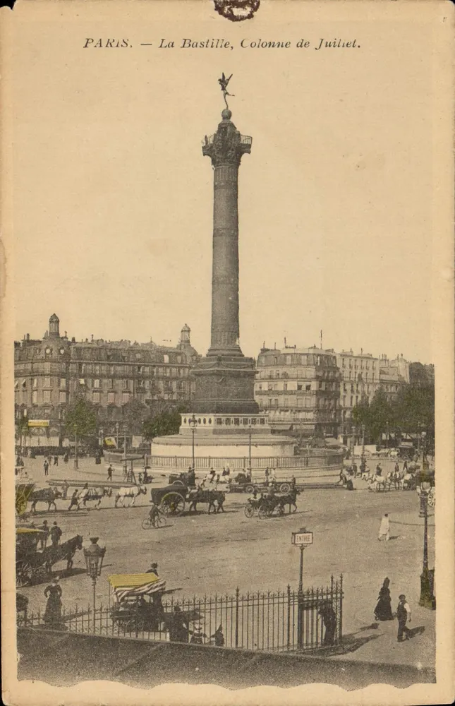 Paris — La Bastille, Säule vom 17. August. - Vorderseite