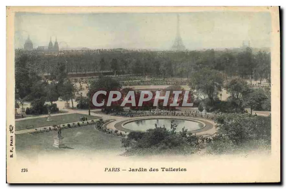 PARIS — Tuileries-Garten — B. K., Paris, n° 124 - Vorderseite