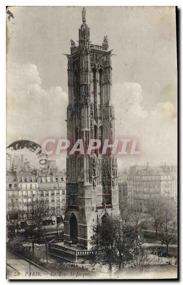 Paryż — Wieża Świętego Jakuba — CPAPHIL n°58 - Awers