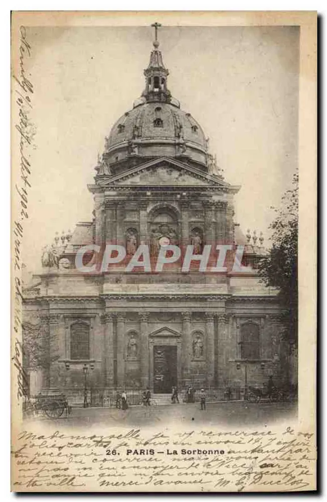 PARIS — A Sorbonne — Editor não identificado, n° de série 26 - Frente